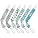 Pacifier Clips by Enovoe - 6 Pack of Pacifier Holder (BPA Free, Lead Free, Latex Free) - Stylish Teething Ring Holder for Baby Boys and Girls, Perfect Gift Set of Pacifier Clip for Baby Shower