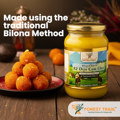 Image of Forest Traiil [Desi A2 Cow Ghee] Bilona Churned | Slow Heated in Earthen Pot | Gut Health Support | Fresh A2 Handmade Desi Cow Ghee | 500ml