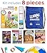 Summer Bridge Activities 3-4 Bundle, Age 8-9, Math, Language Arts, and Science Summer Learning 4th Grade Workbooks All Subjects, Multiplication Math Flash Cards, Children's Books, and Drawstring Bag