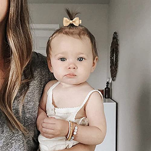 60 Pieces 30 Colors Baby Girls Hair Clips Fully Lined Non Slip For Fine Hair Tiny 2" Hair Bows Clips Baby Barrettes For Girls Infants Toddlers In Pairs #TOP3
