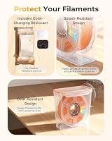 YOOPAI Pro Filament-Aufbewahrungsbox – Einzelspulen-Lagerbox, luftdicht mit Trockenmitteln, effektive Feuchtigkeitskontrolle, staubdicht für 3D-Druck-Filament (4er-Pack) – Ansicht 3