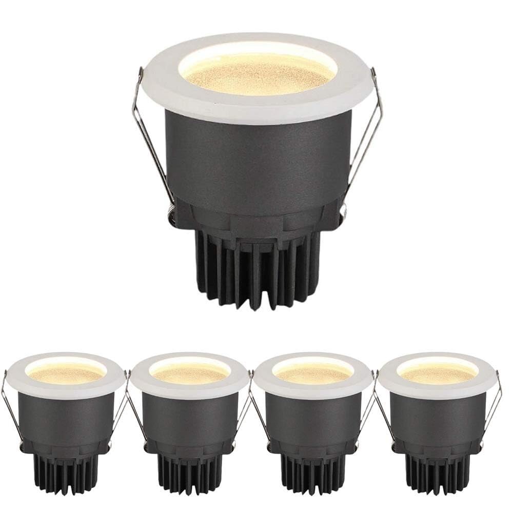5 Confezioni di faretti da Incasso a LED Impermeabili Kit di faretti da Incasso a soffitto a LED 3000K/4000K/6000K selezionabili, faretto da Doccia in Alluminio da 7W, 10W per Interni (Colore: 7w, di