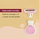 Carmesi Body Razor Mini Cartridge | Pack of 2 | 5-Blade Precision | Aloe Vera & Vitamin E Lubrication Strip | Instant & Painless Hair Removal | Arms, Underarms, Legs gallery image