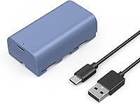 Vista 1 de SMALLRIG Batería USB-C de repuesto de 3500 mAh para Sony NP-F550, 3H completamente cargada, fuente de alimentación para luces LED, monitores, Azul
