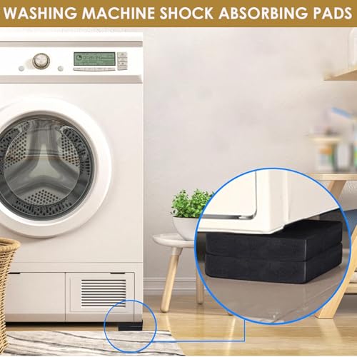 Hikrxya 12er Set Gummipads Antirutsch-Pads 10x10x2cm - Waschmaschinen Schwingungsdämpfer Pads - für Waschmaschine Kühlschrank Trockner Lautsprecher Unterlegscheiben Möbel