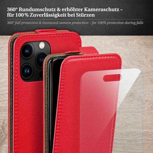 Protection intégrale iPhone 16 Pro moex étui rouge anti-rayures