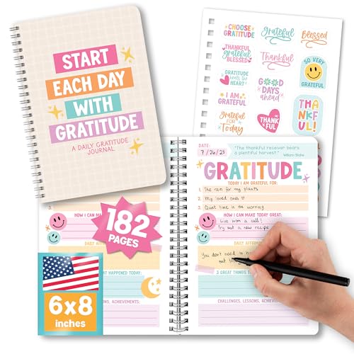Hadley Designs Daily Gratitude Journal For Women With Prompts - Christian Gratitude Journal for Women, Grateful Journals for Woman, Guided Thankful Journals with Prompts, Designed in USA