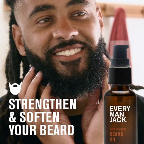 Every Man Jack Mens Beard Oil - Subtle Aged Bourbon Fragrance - Deeply Moisturizes and Softens Your Beard and Adds a Natural Shine - Naturally Derived with Shea Butter- 30 mL by EVERY MAN JACK - Image 2