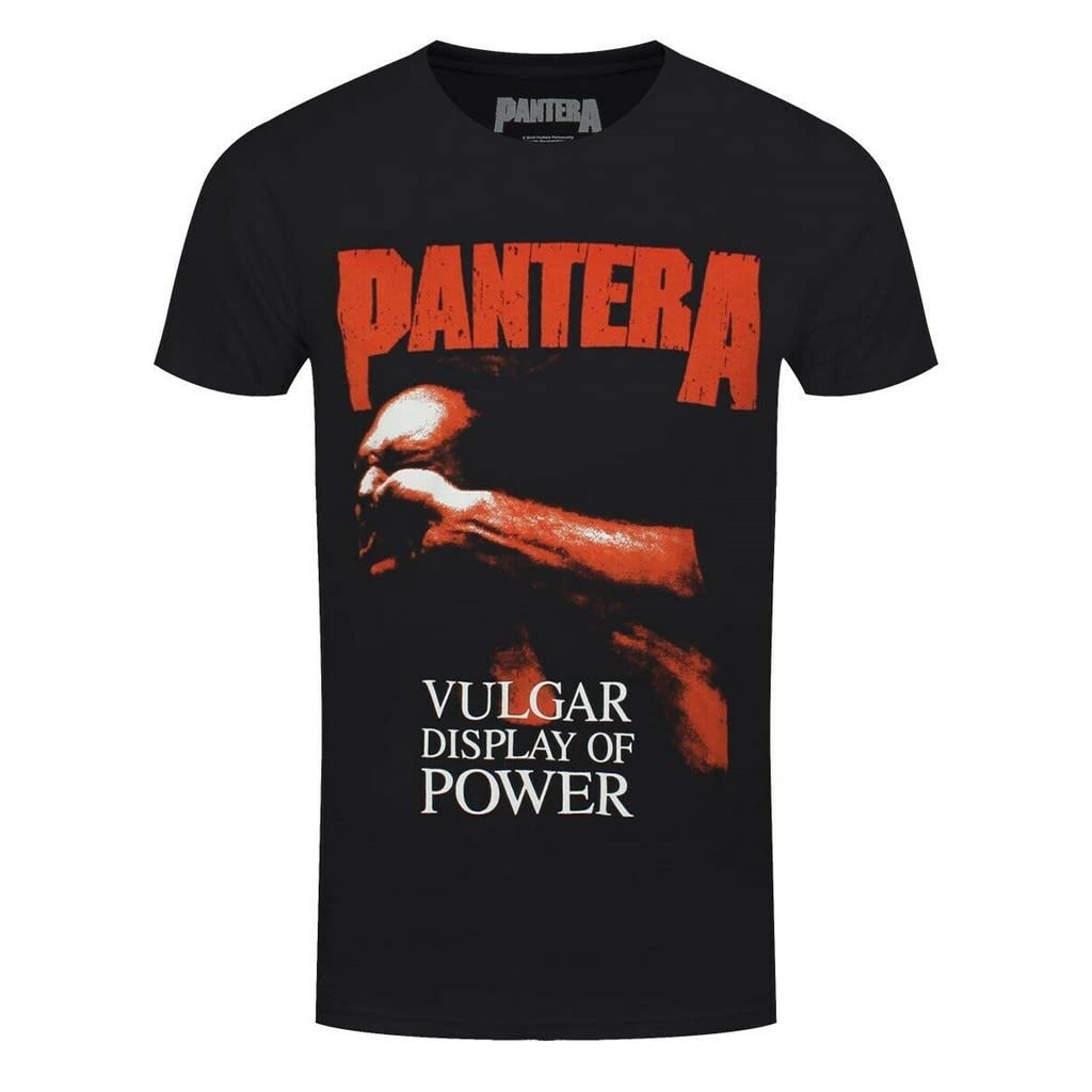 Pantera Vulgar Display of Power Album Artwork Black Cotton T-Shirt - Size L