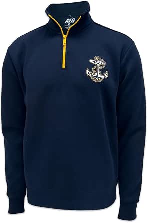 Armed Forces Gear US Army Star Tackle Twill Embroidered Fleece Quarter Zip - Black Military Apparel - View #8