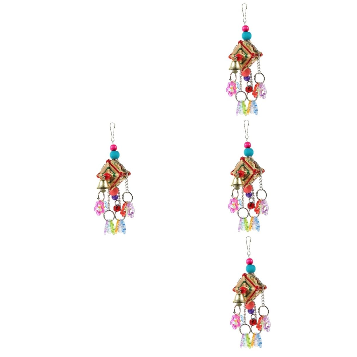 ABOOFAN 4pièces Jouet à Mâcher pour Perroquet Acrylique Suspendu Accessoire pour Oiseaux pour Perroquets Oiseaux De