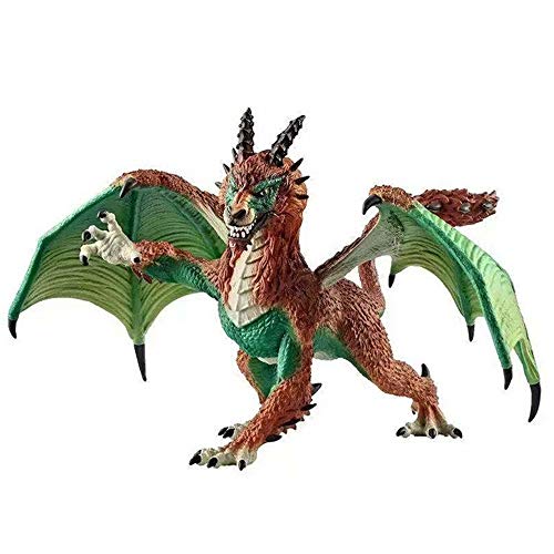Realistic Dragon Model Plastic Flying Dragon Figurines Gifts for Collection. Realistic Hand Painted Toy Figurine for Ages 3 and Up (Wild Dragon-A)