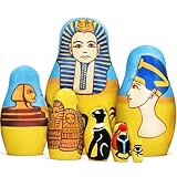 AEVVV Ancient Egypt Theme Nesting Dolls Set 7 pcs - Matryoshka Dolls Egyptian Art - Russian Dolls Egyptian Decor for Home - Egyptian Souvenirs - Egypt Gifts - Matryoshka Doll