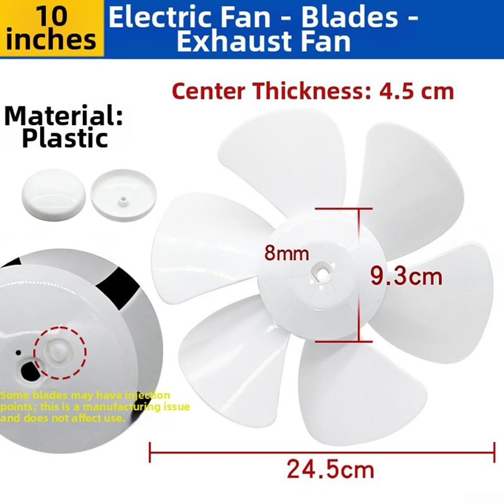 Lüftungsventilator mit D-Loch-Design für verbesserte Luftzirkulation, PVC, einfache Installation (30,5 cm)