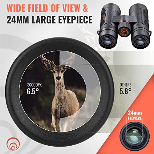10X42 Ultra Hd Binoculars With Phone Adapter And Harness - 24Mm Large View Eyepiece, Edge-To-Edge Sharpness, 6.5° Wide Angle Field Of View - Lightweight Waterproof Binoculars For Bird Watching Huntin1 #TOP2