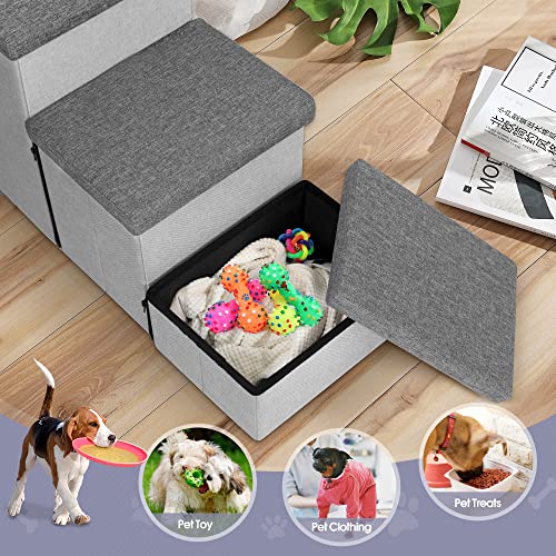 Dog-Stairs-with-Storage-Foldable-Dog-Steps-for-Small-Dogs-3-Tiers-Non-Slip-Pet-Stairs-for-High-Beds-Or-Couch-and-Sofa-Hold-up-to-50-lbs-Pet-Dog-Cat - Cucciolini Doodles   Dog-Stairs-with-Storage-Foldable-Dog-Steps-for-Small-Dogs-3-Tiers-Non-Slip-Pet-Stairs-for-High-Beds-Or-Couch-and-Sofa-Hold-up-to-50-lbs-Pet-Dog-Cat