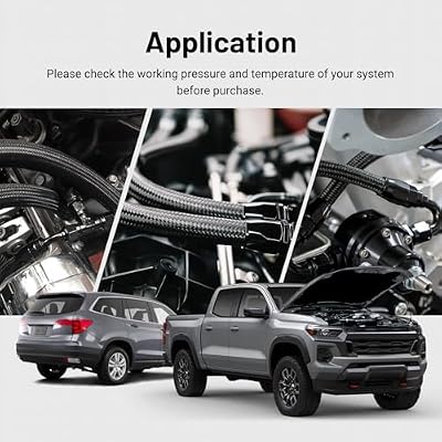EVIL ENERGY 6AN Fuel Line Kit, Transmission Cooler Line Kit for 4L60E 4L65E, AN6 Nylon Braided Fuel Line Hose Fitting Kit CPE 15FT