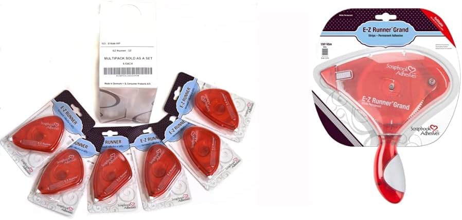 Scrapbook Adhesives E-Z Runner Permanent Adhesive Dispenser (33 Feet) and E-Z Runner Grand Adhesive Dispenser (150 Feet)