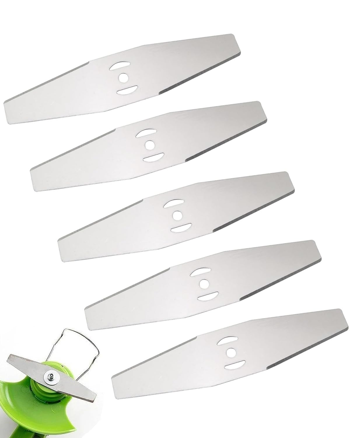 Cuchillas Desbrozadora 5 Piezas de Metal, Premium para Cortes Precisos y Limpios. Recambio Universal para Cortacésped y Recortadoras Eléctricas, Larga Duración.