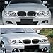KHK Front Grill For BMW 3 Series E46 LCI 2-Door 2003-2006 325Ci 330Ci (facelift models), Gloss Black ABS Automotive Replacement Grille Single Slat Kidney Front Grill