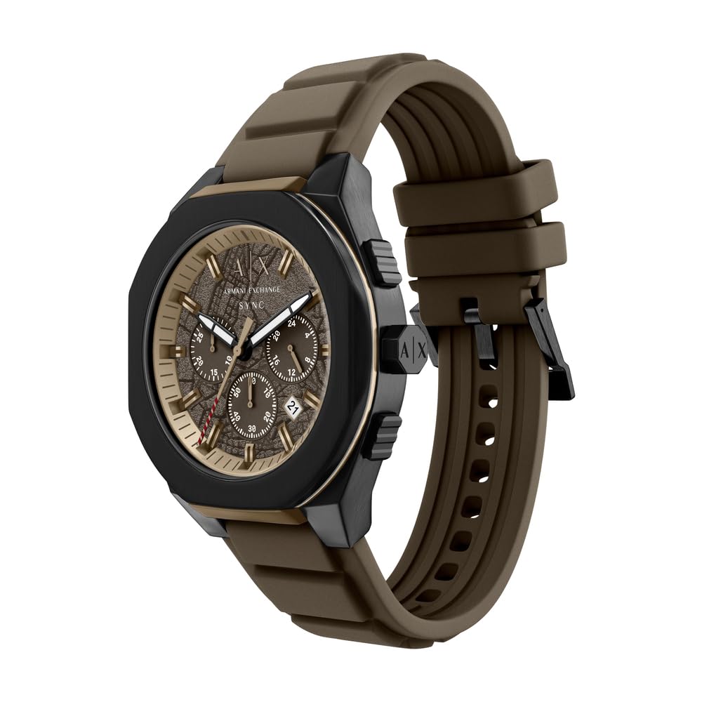 Armani Exchange AX4293 męski czarny zegarek ze stali nierdzewnej 44 mm
