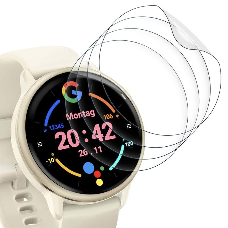 Sinskyhoo (4 Stück) Displayfolie für Garmin Vivoactive 6 Schutzfolie [Soft TPU] Displayschutz für Garmin Vivoactive 6 Folie [Hochempfindliche] Shutz für Panzerglas [Stoßfest]