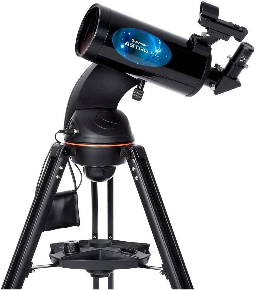 Celestron Astro Fi 102 Wi-Fi Maksutov Wireless Reflecting Telescope, Black