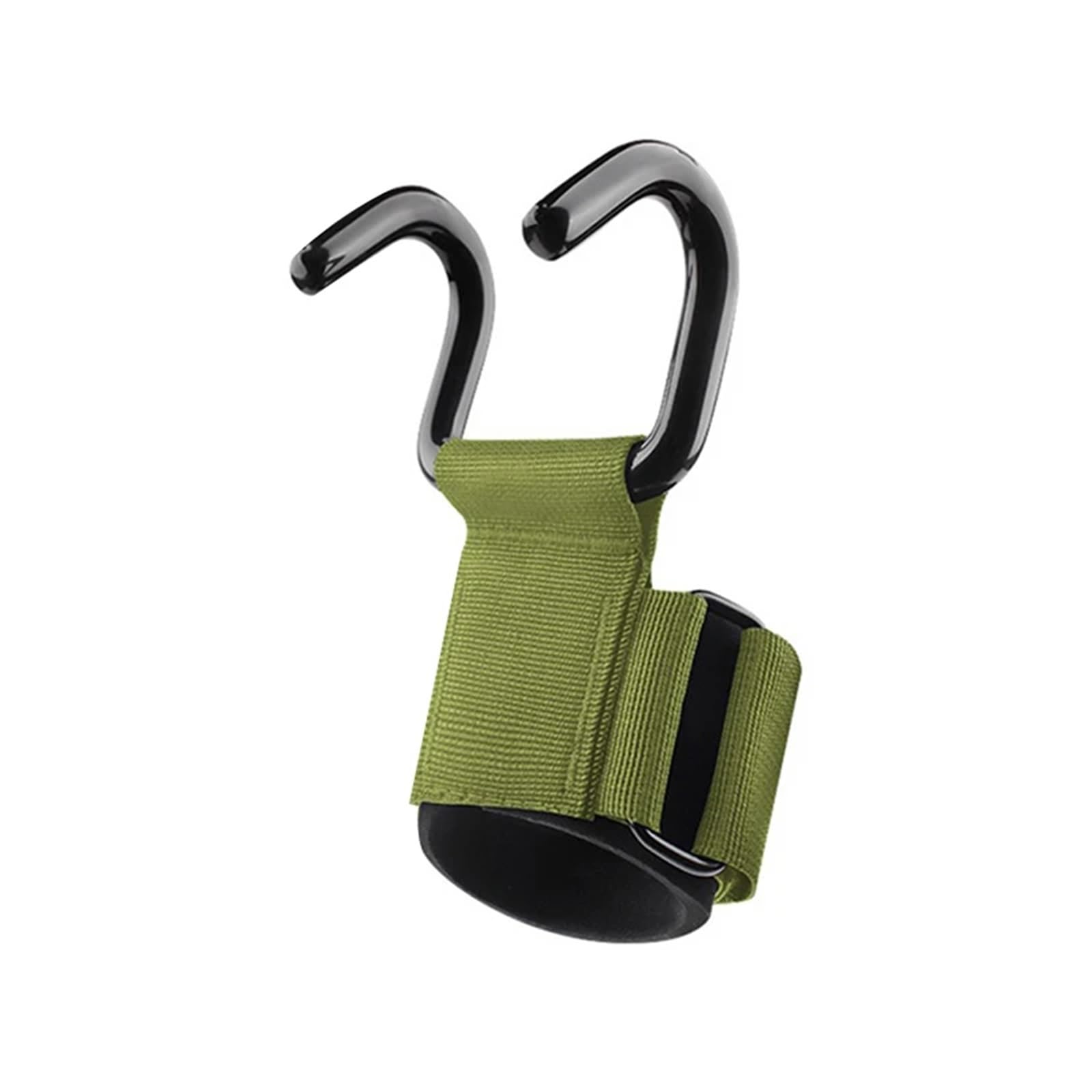 1pc Non-Slip Weight Lifting HooksWeightlifting Deadlift Chin Pull Up And Exercise Fitness Hook Training(Green 1)
