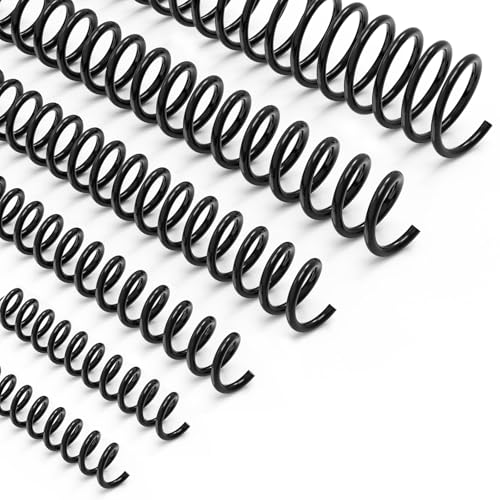 150 Pack Plastic Spiral Binding Coils 1/4 5/16 3/8 1/2 5/8 3/4 4:1 Pitch Multi-Size Pack of 150