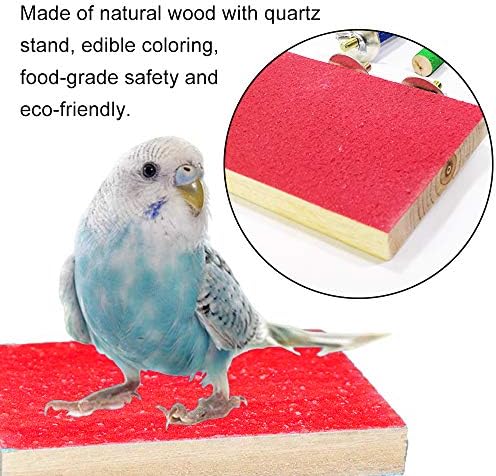 hengtaiwei 5Pcs Parrot Perch for Cage, Large Natural Wood Bird Perches for Budgies Accessory Birdcage Stand Playground Rabbit Rat Parakeet Cockatiels Conure Lovebirds Budgie Toys and Accessories