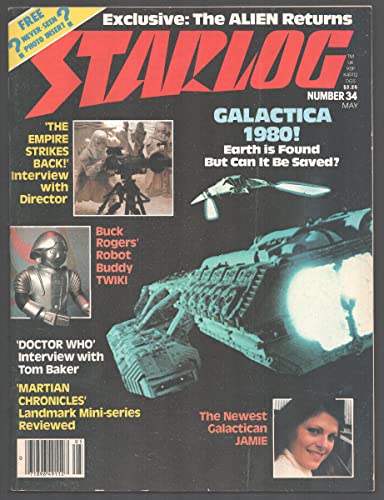 Starlog #34 1980-O'Quinn Studios-Dr. Who Conventions-Galactica 1980-Star Wars-Photos & info-FN