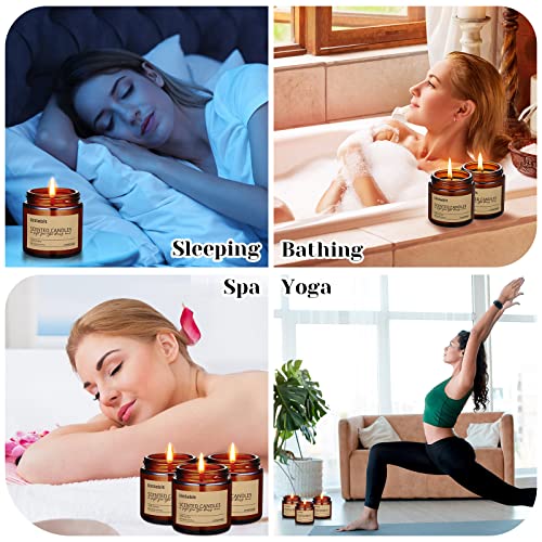 12 Pack Scented Candles Gifts For Women Men Aromatherapy Candle Bulk Soy Candles Gift Amber Jar Candles For Home Scented Stress Relief Relaxing Candle Gift Set #TOP6