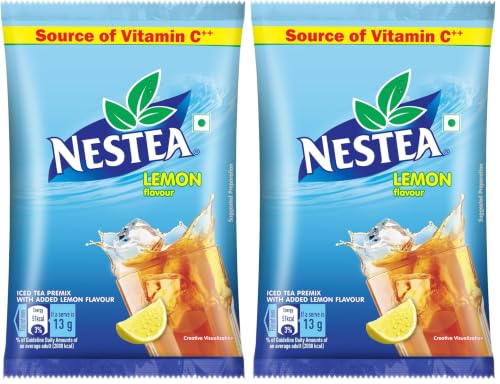 Image of Nestea Powder Instant Iced Tea, Lemon Flavour | Refreshingly Good Taste | Source of Vitamin C | 750g, Pouch (Pack of 2)