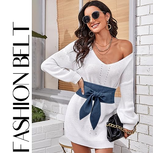 EIMMBD Womens Belts for Dress Obi Belts for Women Wide Waistband Knotted Belt for Dress2