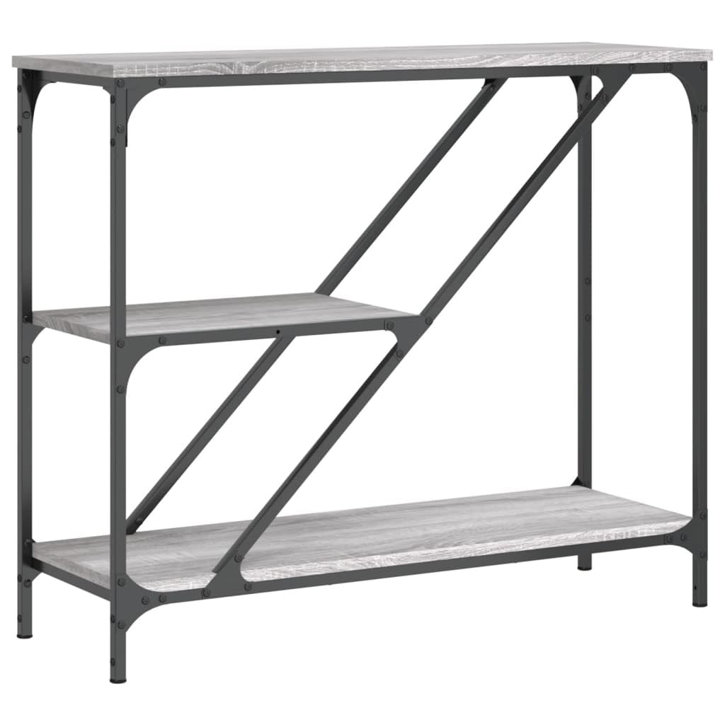 Mesa Consola Sonoma Gris 88,5x30x75 cm Madera de ingeniería