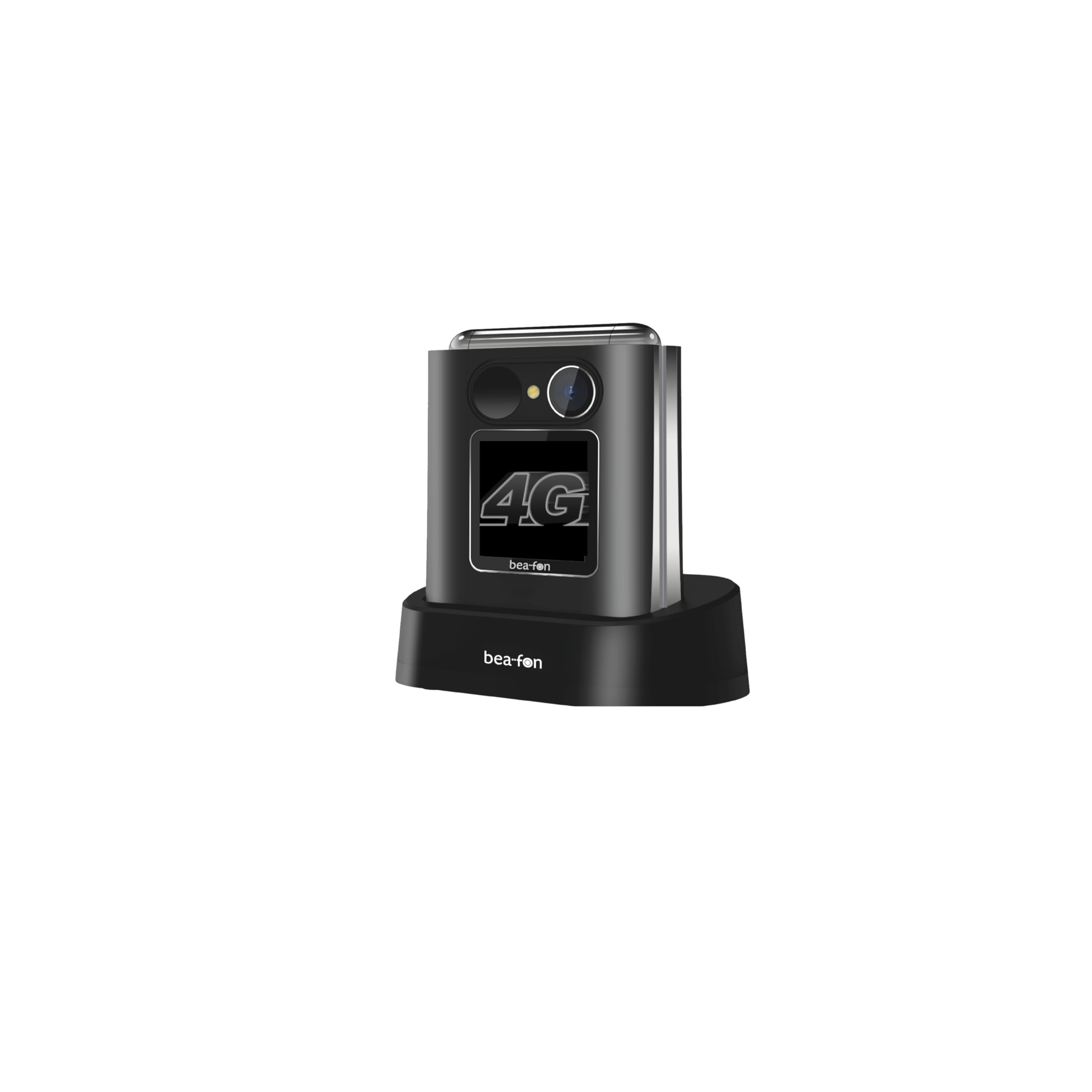 Beafon, Fold10 Lte - Telefono Cellulare Con Patta, Pulsante Di Chiamata Di Emergenza, Schermo Interno A Colori Xl 2,2 (5,58 Cm), Schermo Esterno A Colori Xl Da 1,44" (3,65 Cm), Display Contatto Foto,-image