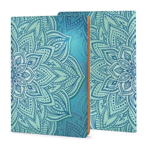 Couverture rechargeable en cuir synthétique pour carnet de notes A5 32K bleu