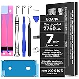 [2750mAh] Battery for iPhone 7,(2021 New Version) BOANV Ultra High Capacity A1660/A1778/A1779 Battery Replacement with Professional Replacement Tool Kits