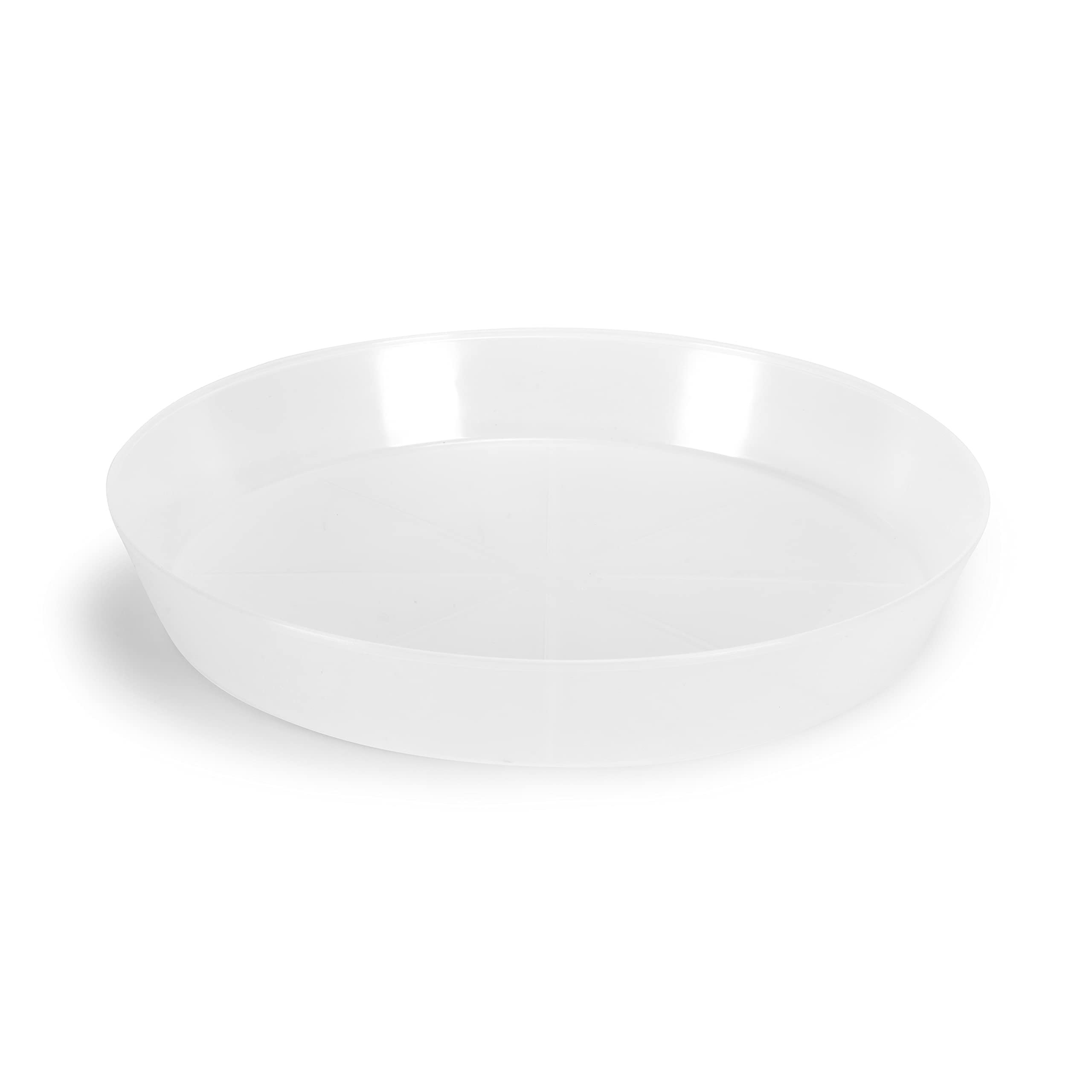 White Granite Plant Saucers - Set of 2 -2 White Granite Plant Saucers - Set of 2 -2