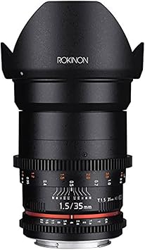 Rokinon Cine DS DS35M-C 35mm T1.5 AS IF UMC Full Frame Cine Wide Angle Lens for Canon EF Black