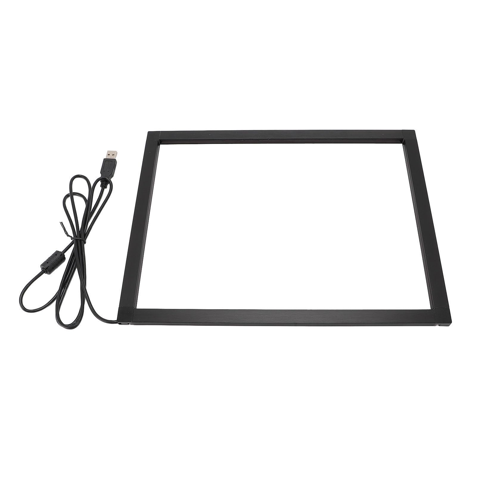 Marco Táctil IR, Superposición de Pantalla Táctil Interactiva USB Plug and Play para Pantalla de TV, Pizarras Blancas, Señalización Digital con Material de Aleación de Aluminio