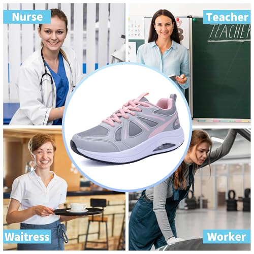 Image of AOV Women Arch Support Walking Shoes Orthotic Sneakers for Plantar Fasciitis Foot and Heel Pain Relief Tennis Shoes