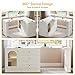 Tribesigns L Shaped Desk with 3 Drawers, Corner Desk with Storage for Small Space, Modern Corner Computer Desk with Cabinet & Adjustable Shelves for Home Office Bedroom (White)