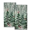   Winter-Pine-Tree-Hand-Towels-Set-of-2-Red-Bird-Decorative-Bath-Towel-Soft-Highly-Absorbent-Kitchen-Tea-Dish-Towels-for-Bathroom-Spa-Gym