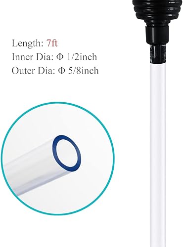 Miniatura 4 de Aspirador de sifón de acuario de 7 pies para limpieza de peceras, grava y arena