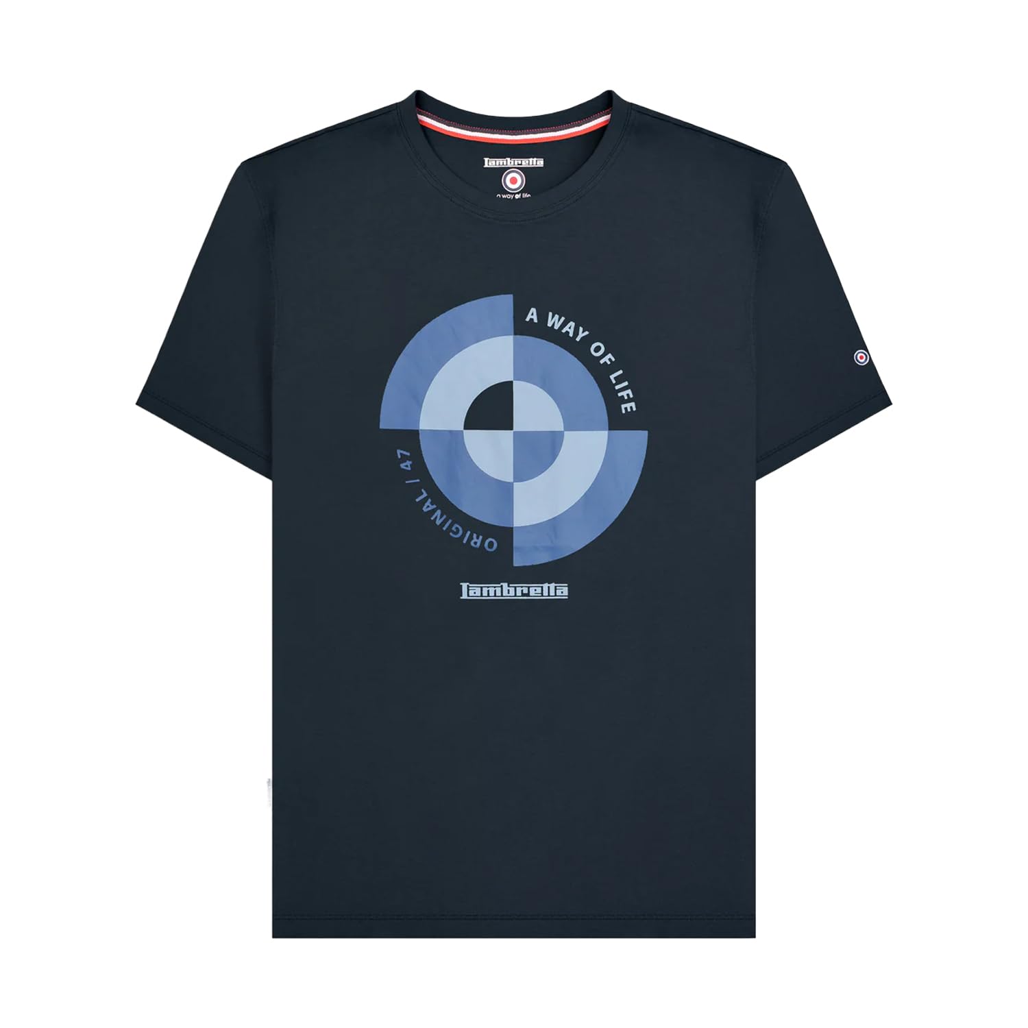 Lambretta Men's Navy Target Quadrant Tee Big & Tall T-Shirt Short Sleeve - 3XL