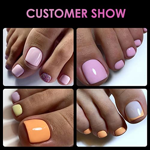 Clear Soft Gel Toenail Tips, Melous 600Pcs Full Cover Nail Tips Gel X Nail Tips Clear False Fake Nails #TOP3