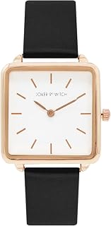 Joker & Witch Emily 28mm White Dial 16mm Black Faux Leather Strap Watch for Women Price In India