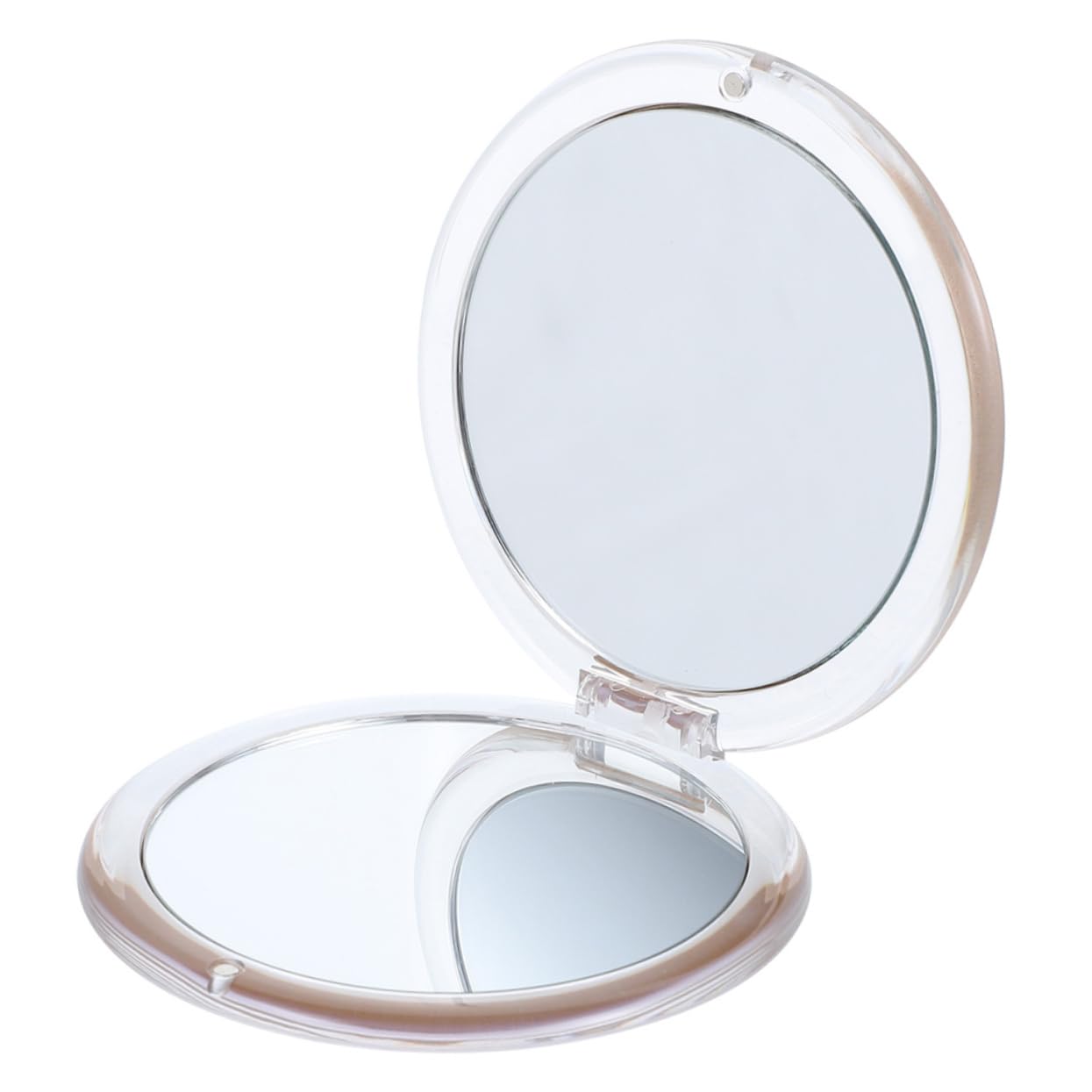 SHERCHPRY 3 Stück Faltbarer Kosmetikspiegel Tragbarer Doppelter Handspiegel Mini Runder Vergrößerungsspiegel für Unterwegs für Make Up und Pflege im Taschenformat