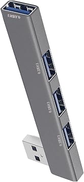 USB Hub 3.0-4 Port USB Hub Portable USB Splitter | 5Gbps USB Multi Connector USB Docking Station Mini USB Splitter for Desktop Laptop Flash Drive HDD Console Printer PC Keyboard